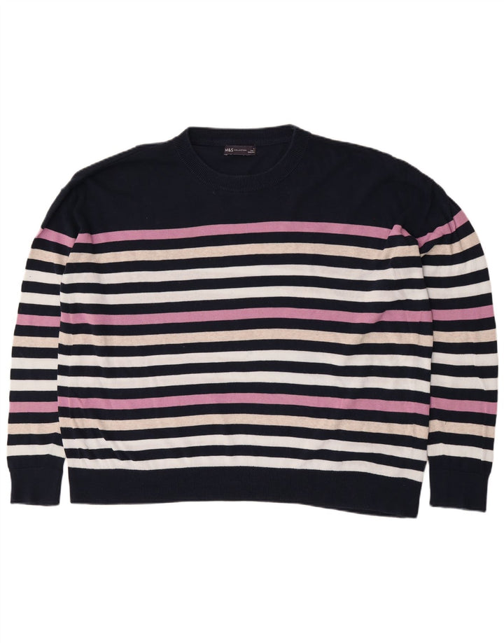 Pulover pentru femei Marks & Spencer cu decolteu triplu, UK 18 XL, multicolor
