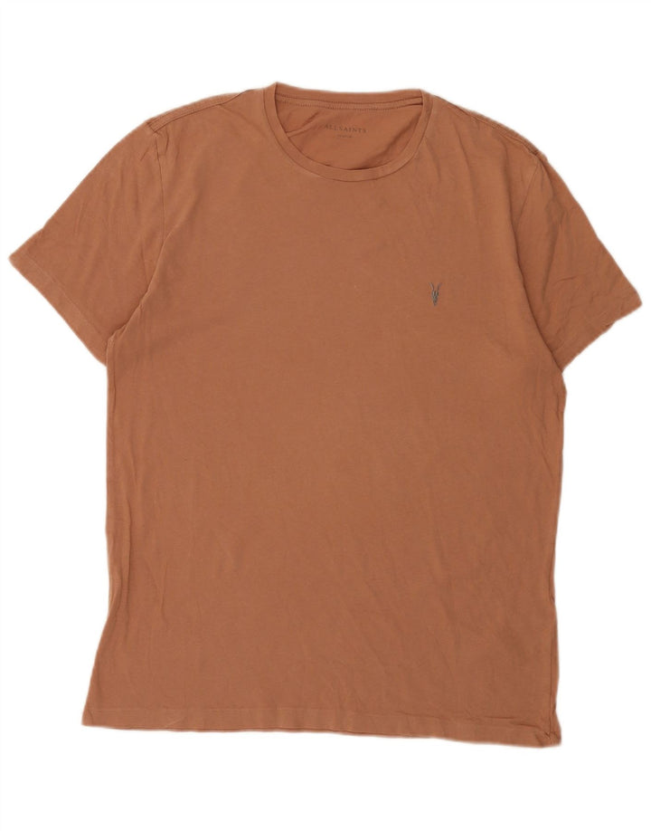 Tricou pentru bărbați All Saints Top din bumbac maro mediu