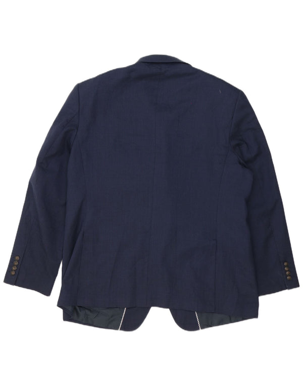Jachetă pentru bărbați Marks & Spencer, cu 2 nasturi, UK 46 XL, poliester bleumarin
