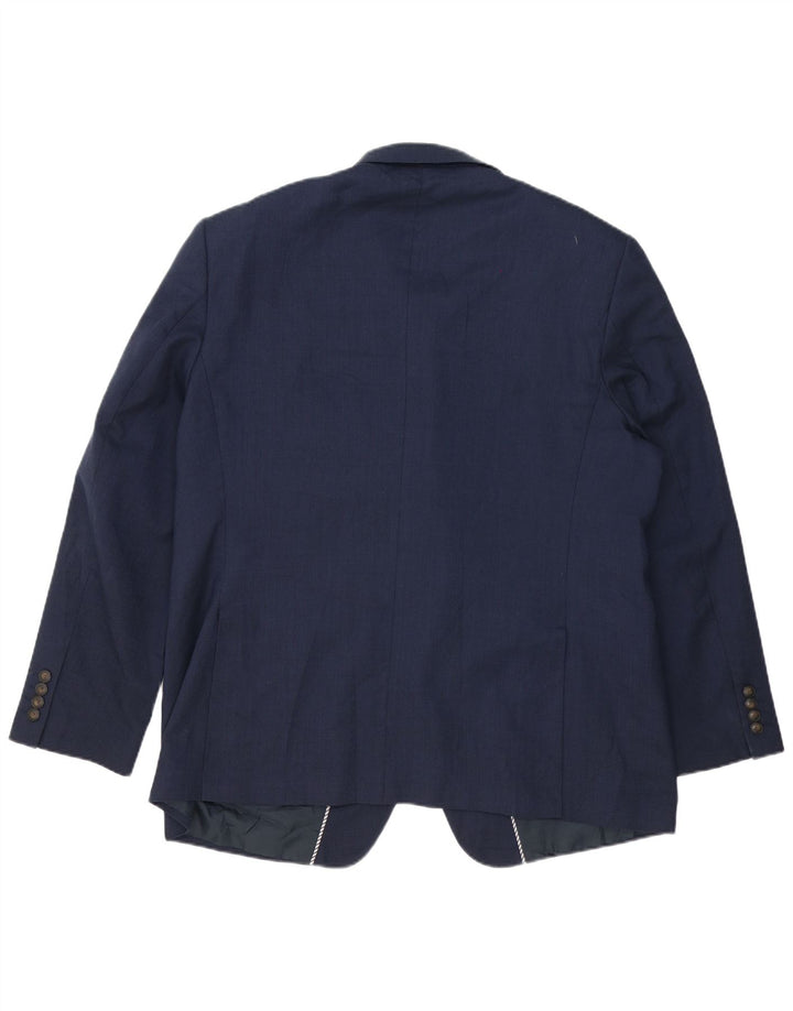 Jachetă pentru bărbați Marks & Spencer, cu 2 nasturi, UK 46 XL, poliester bleumarin
