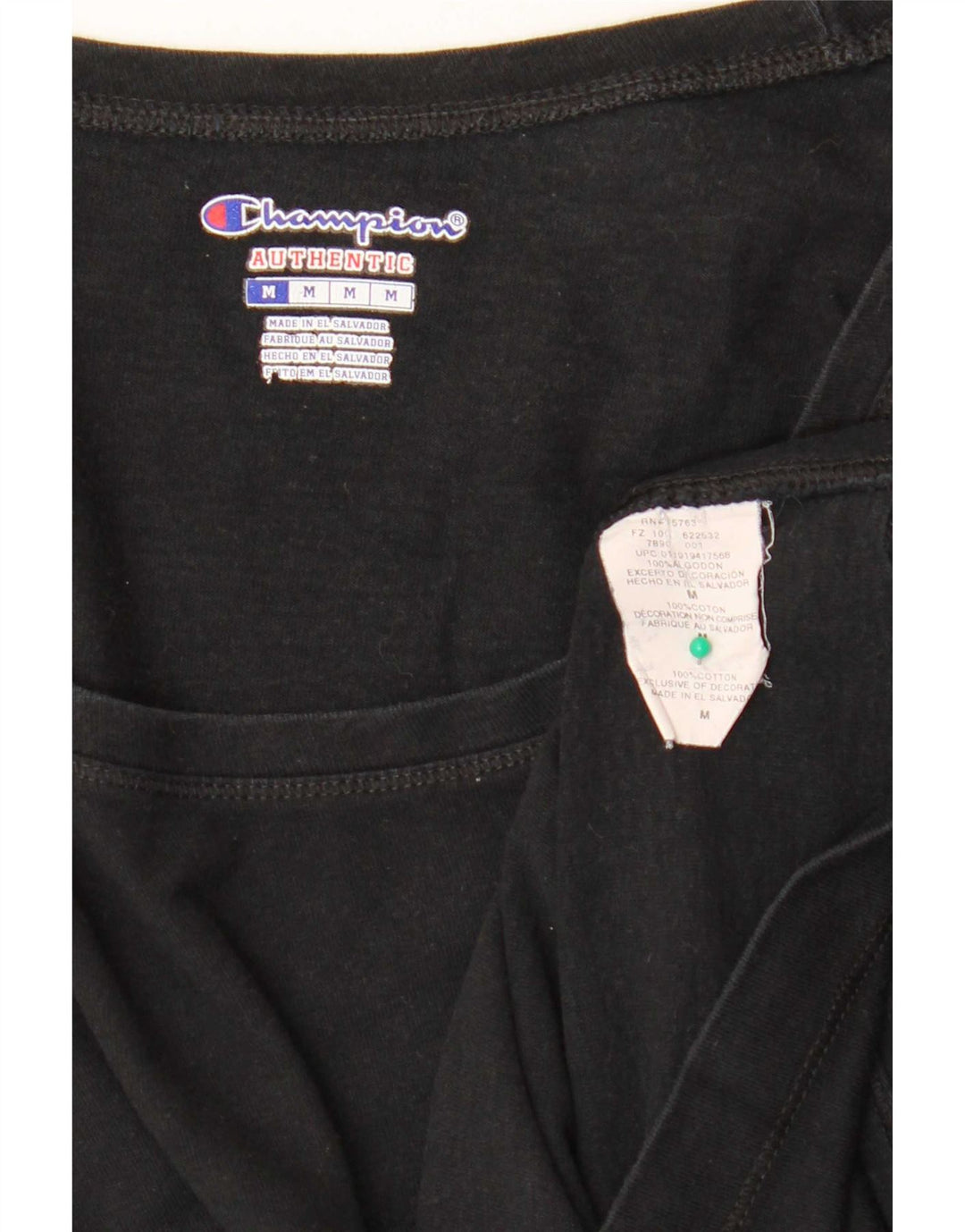 Top pentru femei Champion cu mânecă lungă UK 12 Medium Black Bumbac