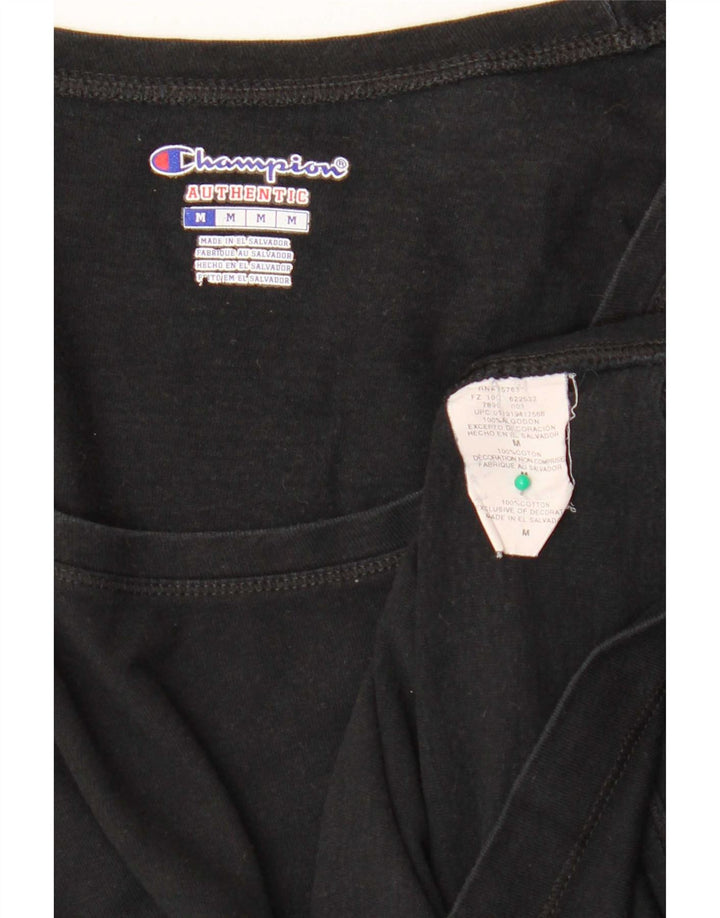 Top pentru femei Champion cu mânecă lungă UK 12 Medium Black Bumbac