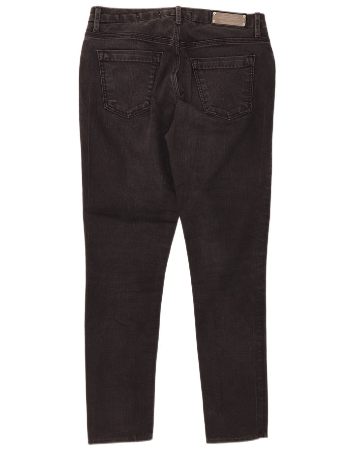 Blugi ZARA pentru femei Crop Slim EU 38 Small W28 L26 Bumbac negru