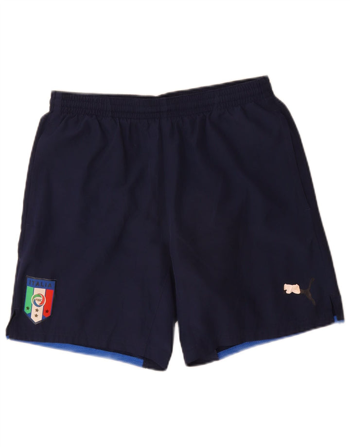 Pantaloni scurți Puma Italia Graphic Sport pentru bărbați, poliester mici, albastru