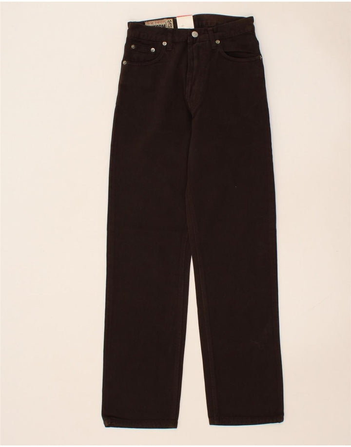 UNIFORM Womens High Waist Straight Jeans W26 L29  Brown Cotton Vintage Uniform and Second-Hand Uniform from Messina Hembry 