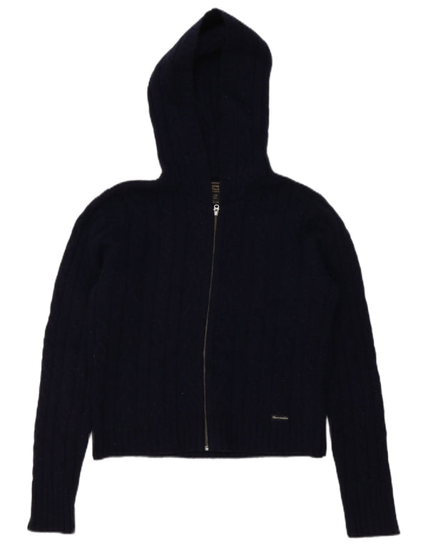 Pulover cardigan cu glugă Abercrombie & Fitch pentru femei UK 16 mare bleumarin