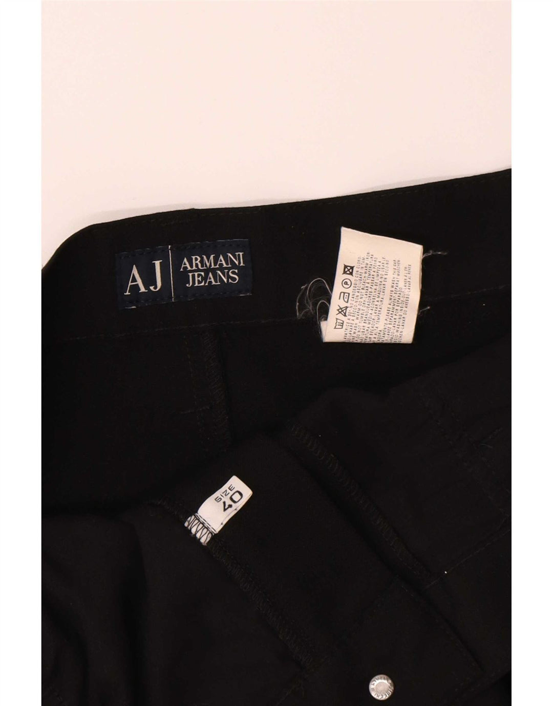 Pantaloni casual drepti pentru bărbați Armani L40 L29 Poliester negru