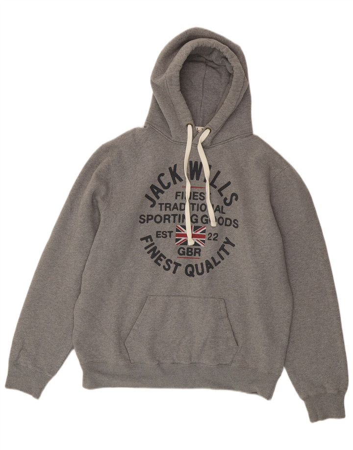 Pulover Jack Wills pentru bărbați, cu glugă, 2XL, bumbac gri