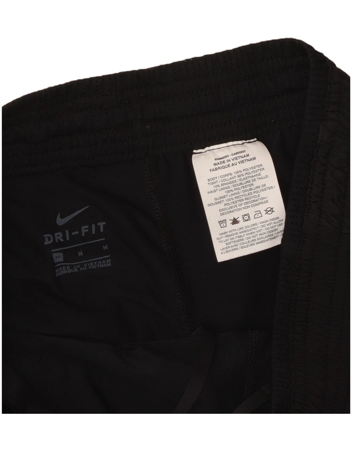 Pantaloni scurti sport NIKE Dri Fit pentru femei UK 14 Poliester mediu negru