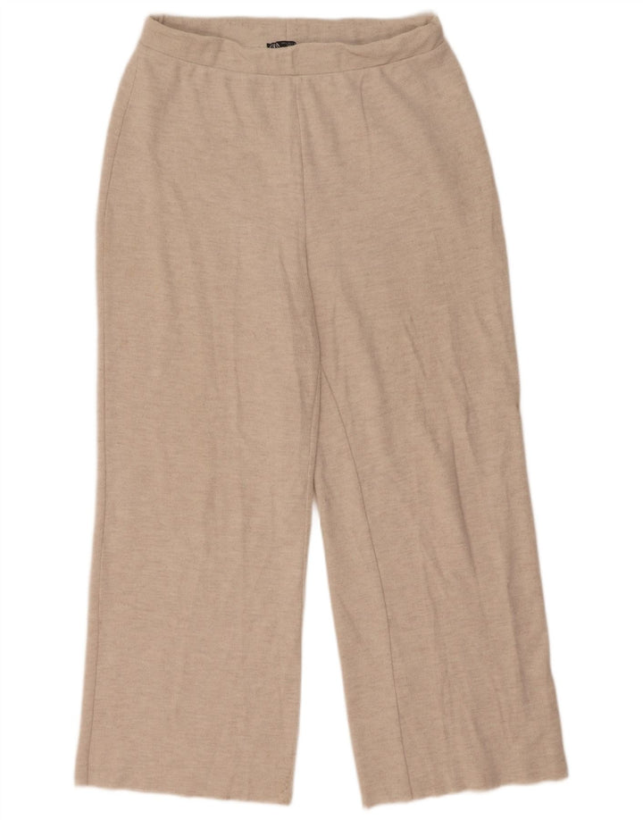 Pantaloni de trening Zara pentru femei UK 14, mare, bej, poliester