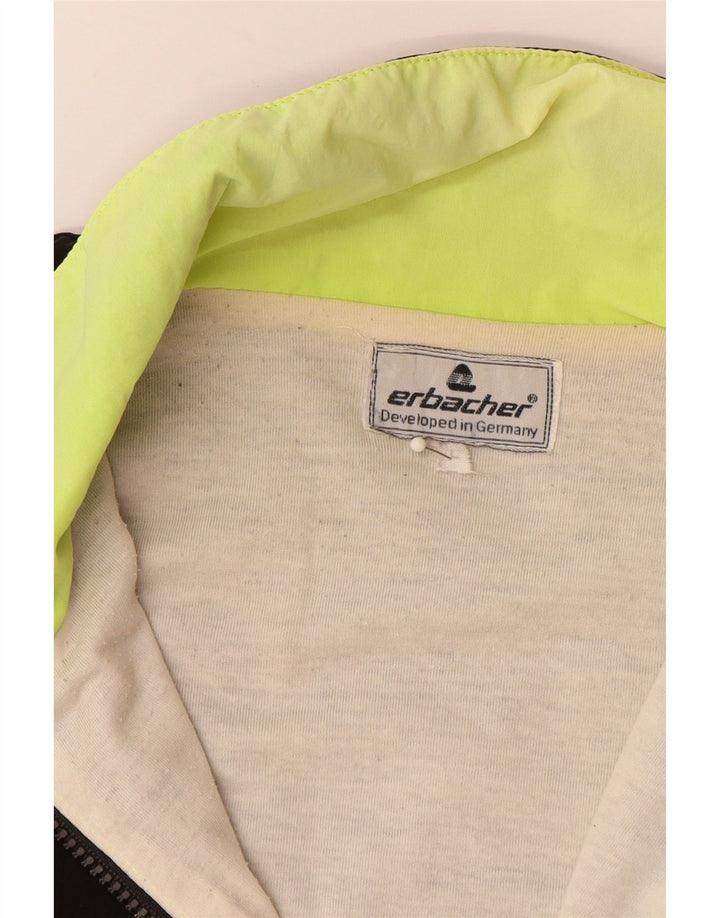 ERBACHER Jachetă de ploaie grafică pentru bărbați UK 40, mare, neagră, poliamidă color bloc