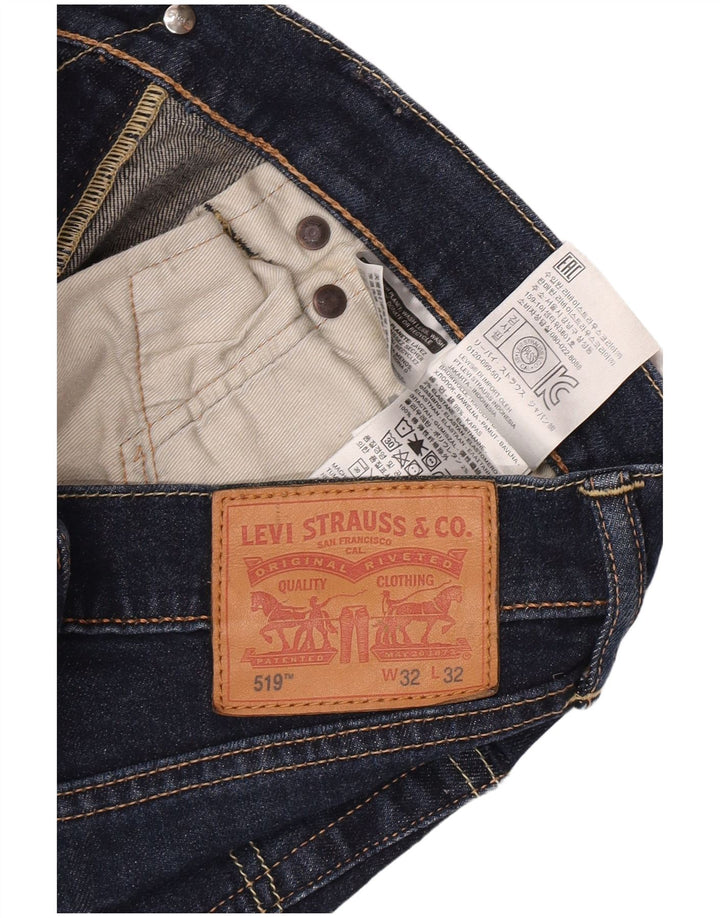 Blugi pentru bărbați Levi's 519 Skinny W32 L27 Bumbac bleumarin