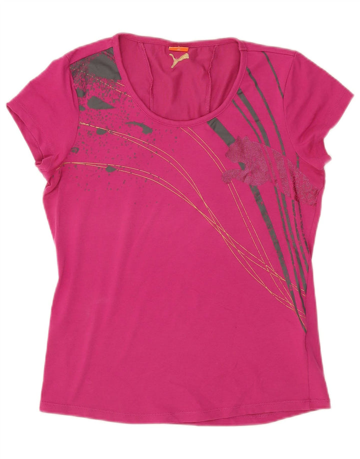 Tricou cu grafic Puma pentru femei Top UK 12 Medium Pink