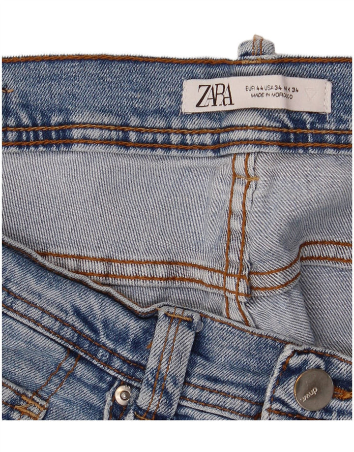 Blugi slim pentru bărbați Zara EU 44 Large W34 L30 Albastru