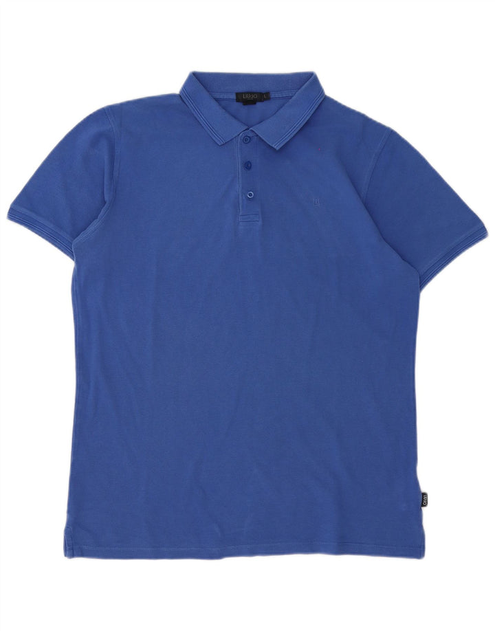Tricou polo pentru bărbați Liu Jo, mare, albastru, bumbac