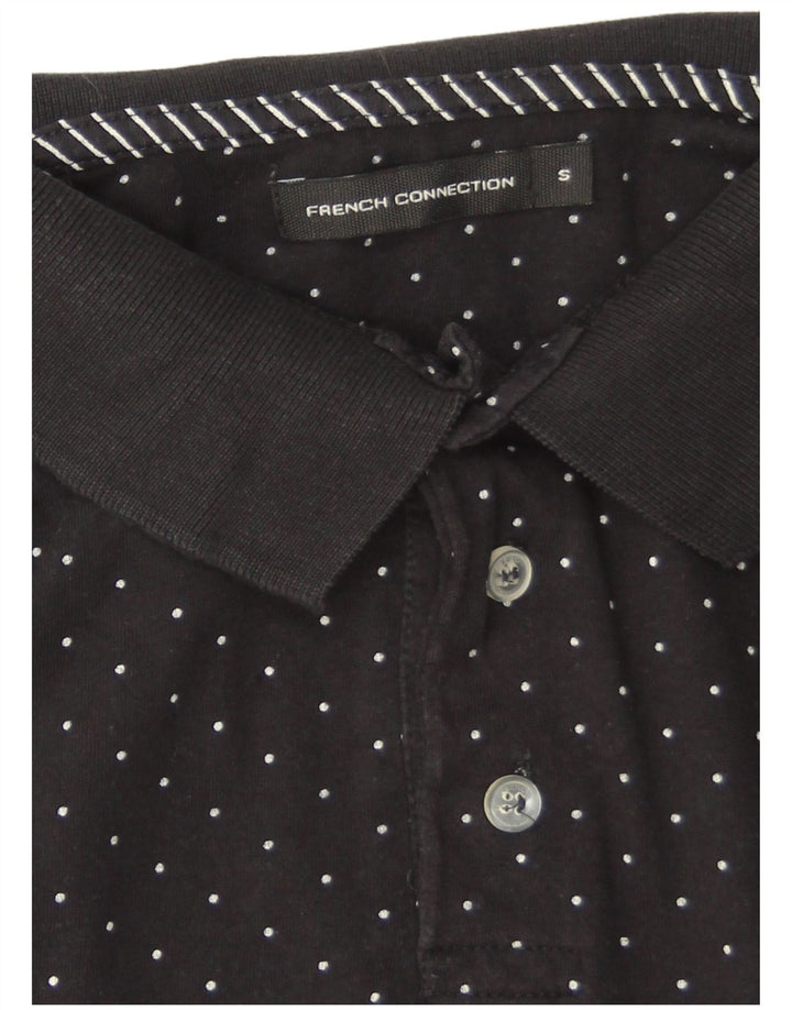 Tricou polo pentru bărbați French Connection, bumbac cu pete negre