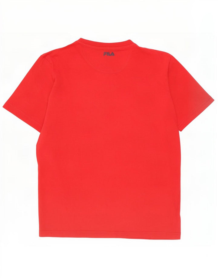 Tricou grafic Fila pentru bărbați Top Bumbac Roșu Mediu