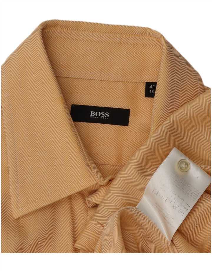 Cămașă pentru bărbați HUGO BOSS Mărimea 41 16 Mare, bej, din bumbac