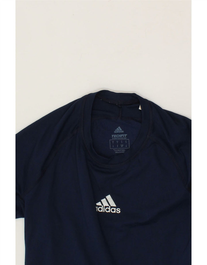 ADIDAS Mens Climacool T-Shirt Top Small Navy Blue Polyester Vintage Adidas and Second-Hand Adidas from Messina Hembry 