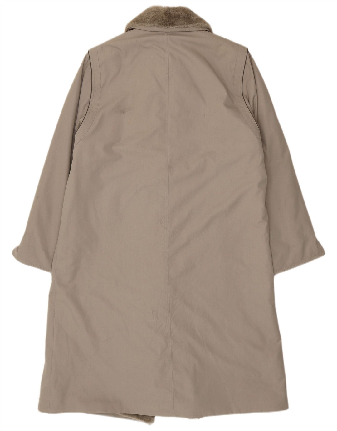 Pardesiu Sherpa Vintage pentru femei UK 16, mare, gri, poliester