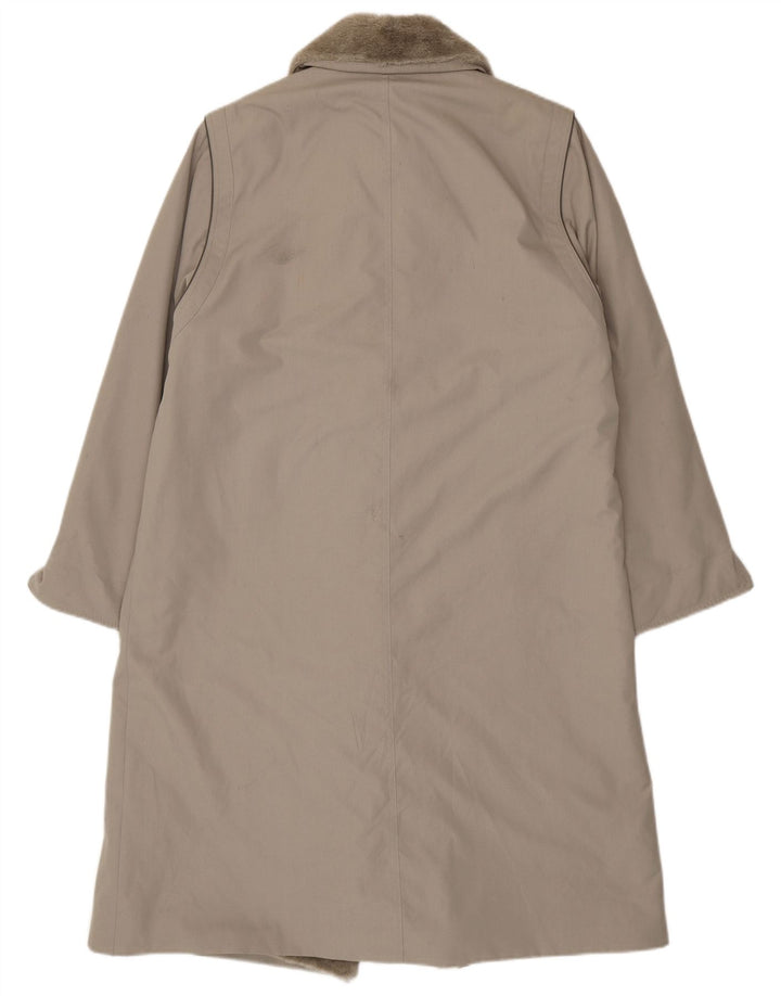 Pardesiu Sherpa Vintage pentru femei UK 16, mare, gri, poliester