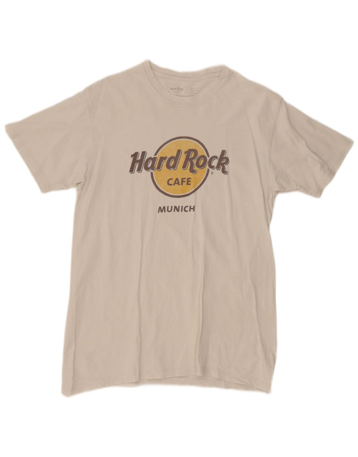 Tricou grafic pentru bărbați Hard Rock Cafe Munchen Top, mediu, alb, bumbac