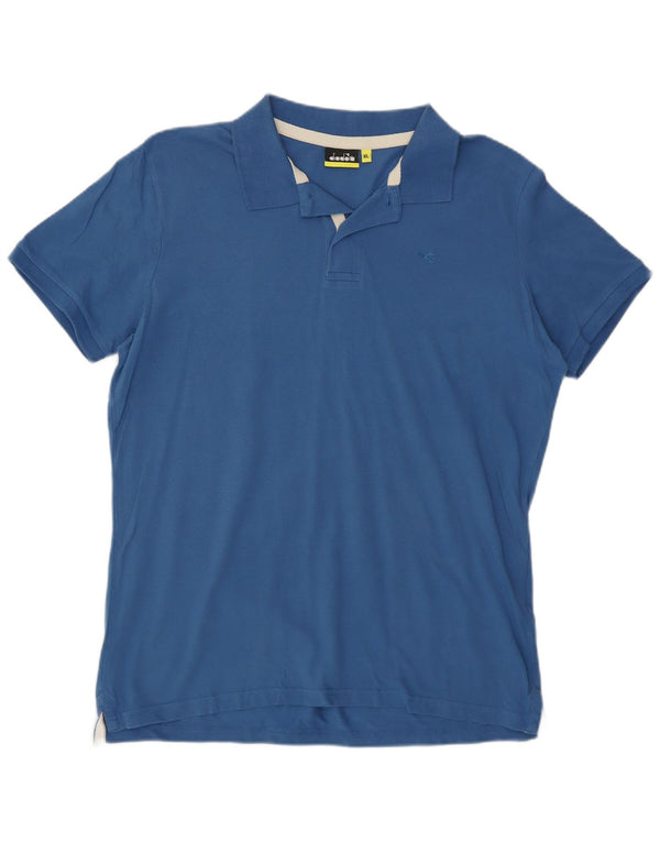 DIADORA Mens Polo Shirt XL Blue Cotton