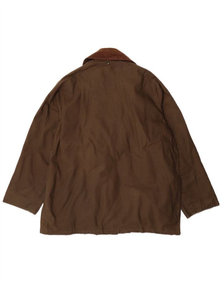 Jachetă vintage pentru bărbați, din bumbac cerat, cu tăiere largă, UK 36 Poliester kaki mic