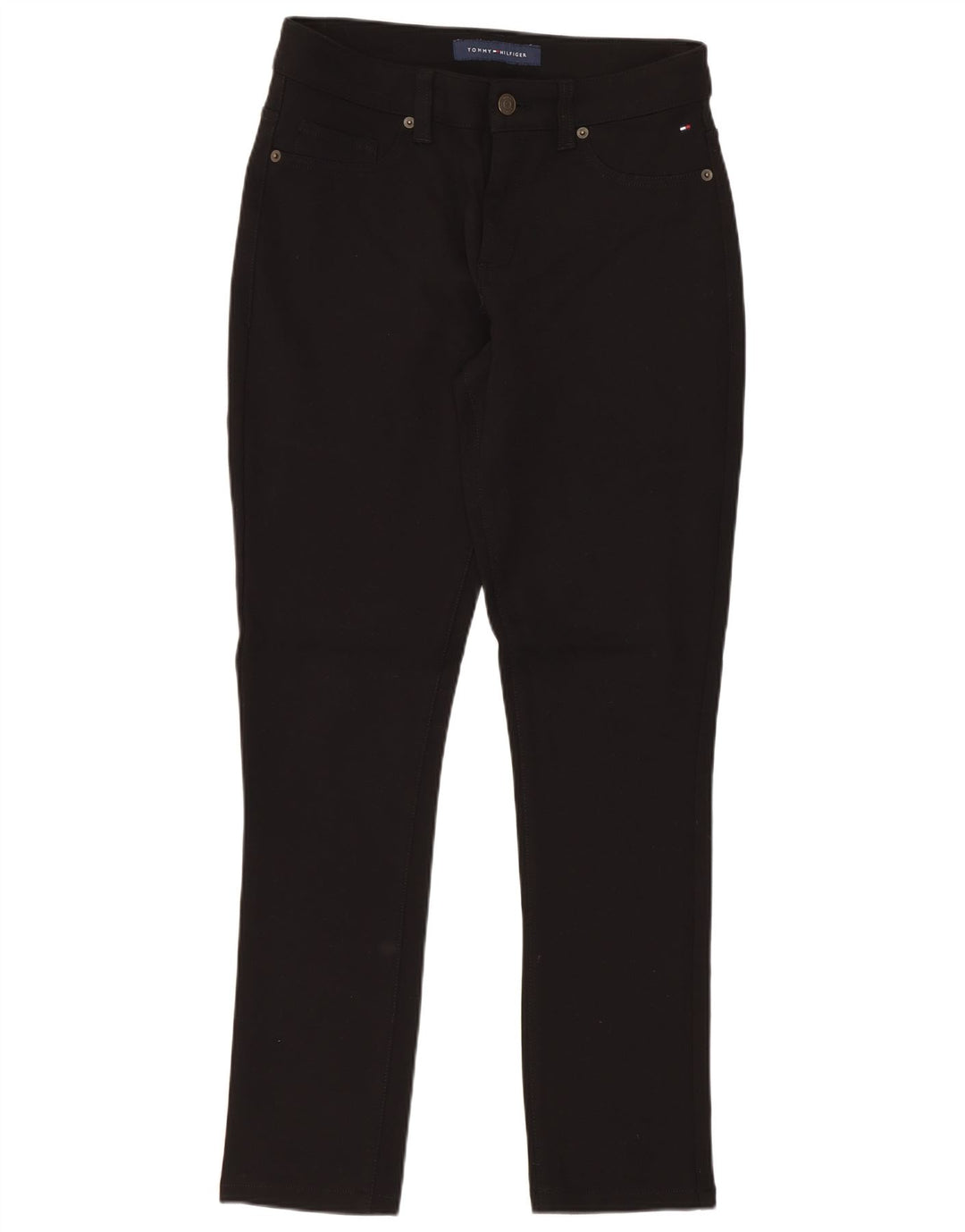 Pantaloni casual subțiri pentru femei Tommy Hilfiger US 8 Medium W30 L27 Negru