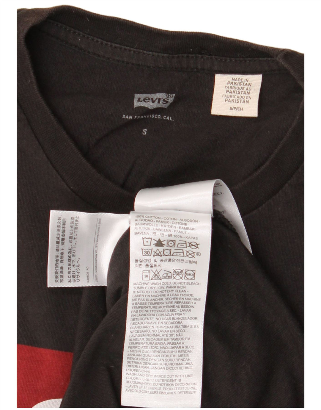 Tricou grafic pentru bărbați LEVI'S Top mic bumbac negru