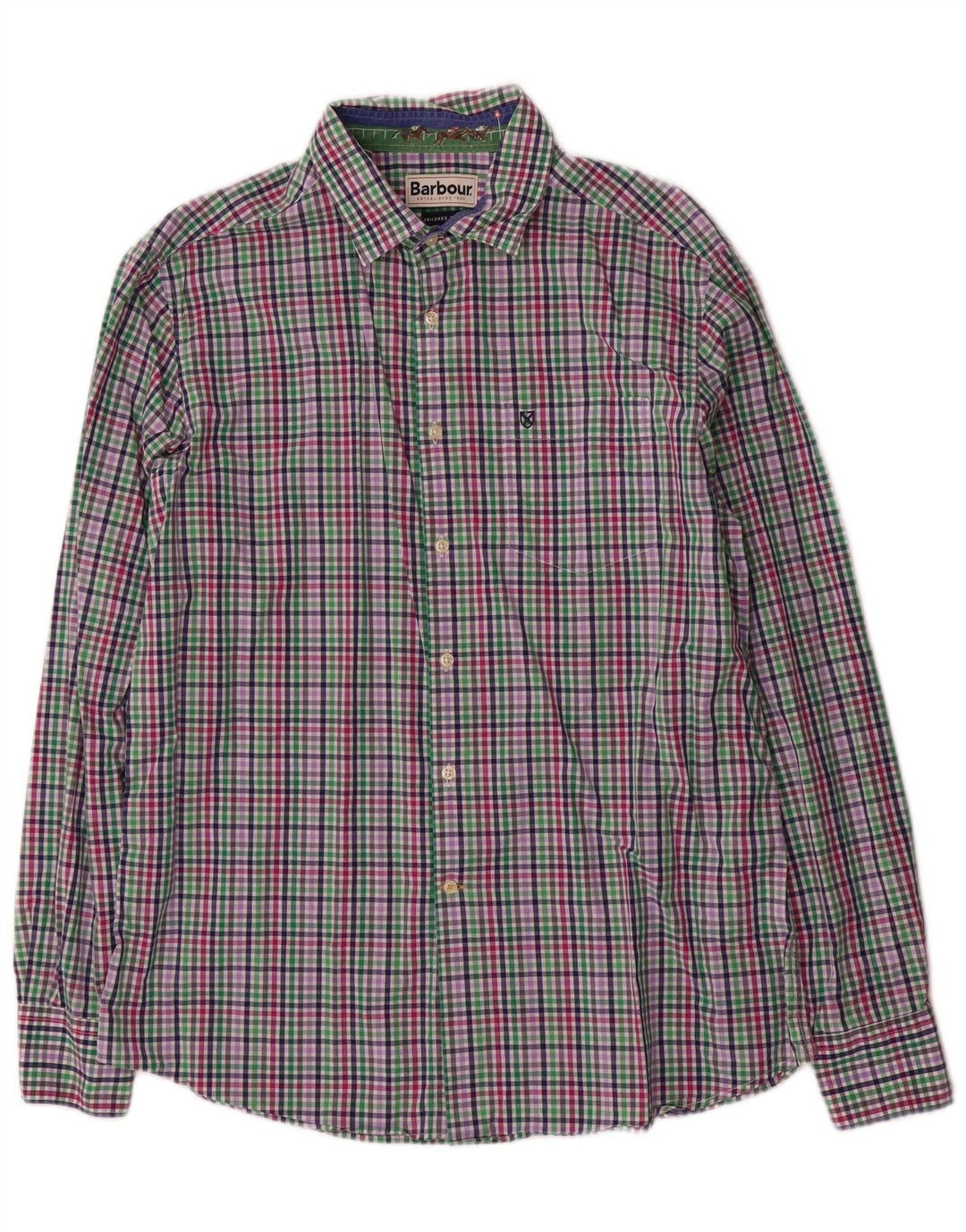 Cămașă pentru bărbați Barbour Tailored Fit, bumbac cu carouri mari, multicolore