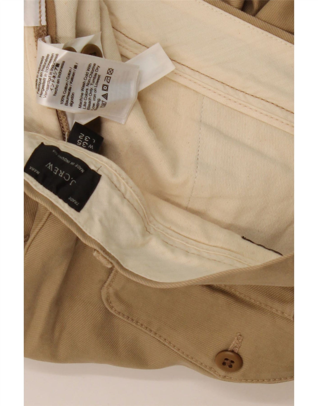 Pantaloni chino conici pentru bărbați J. CREW L35 L32 bumbac bej