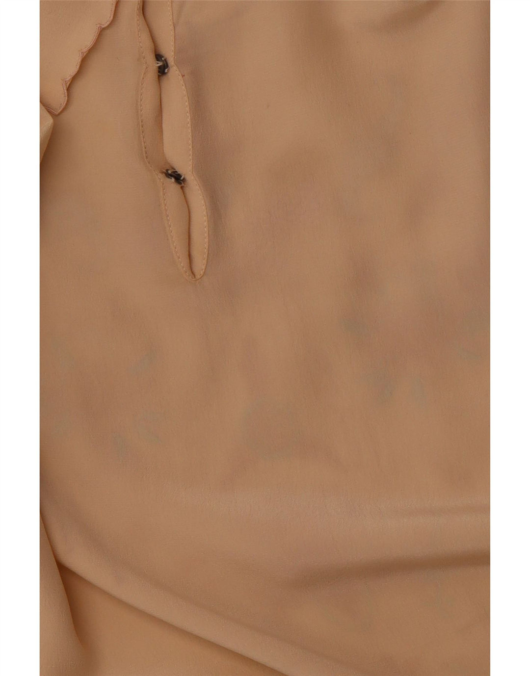 Bluză cămașă cu mânecă lungă pentru femei VINTAGE EU 36 Mic Bej Floral Mătase