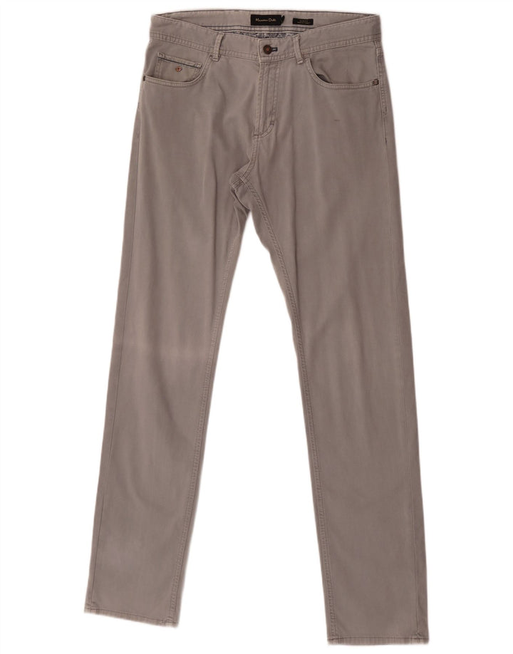 Massimo Dutti Pantaloni casual Slim Fit pentru bărbați EU 40 Mediu L32 L34 Gri
