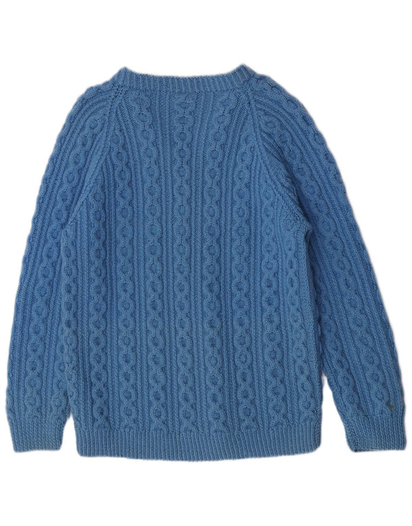 Pulover vintage pentru femei, cu decolteu în V, regulat, UK 18 XL, albastru
