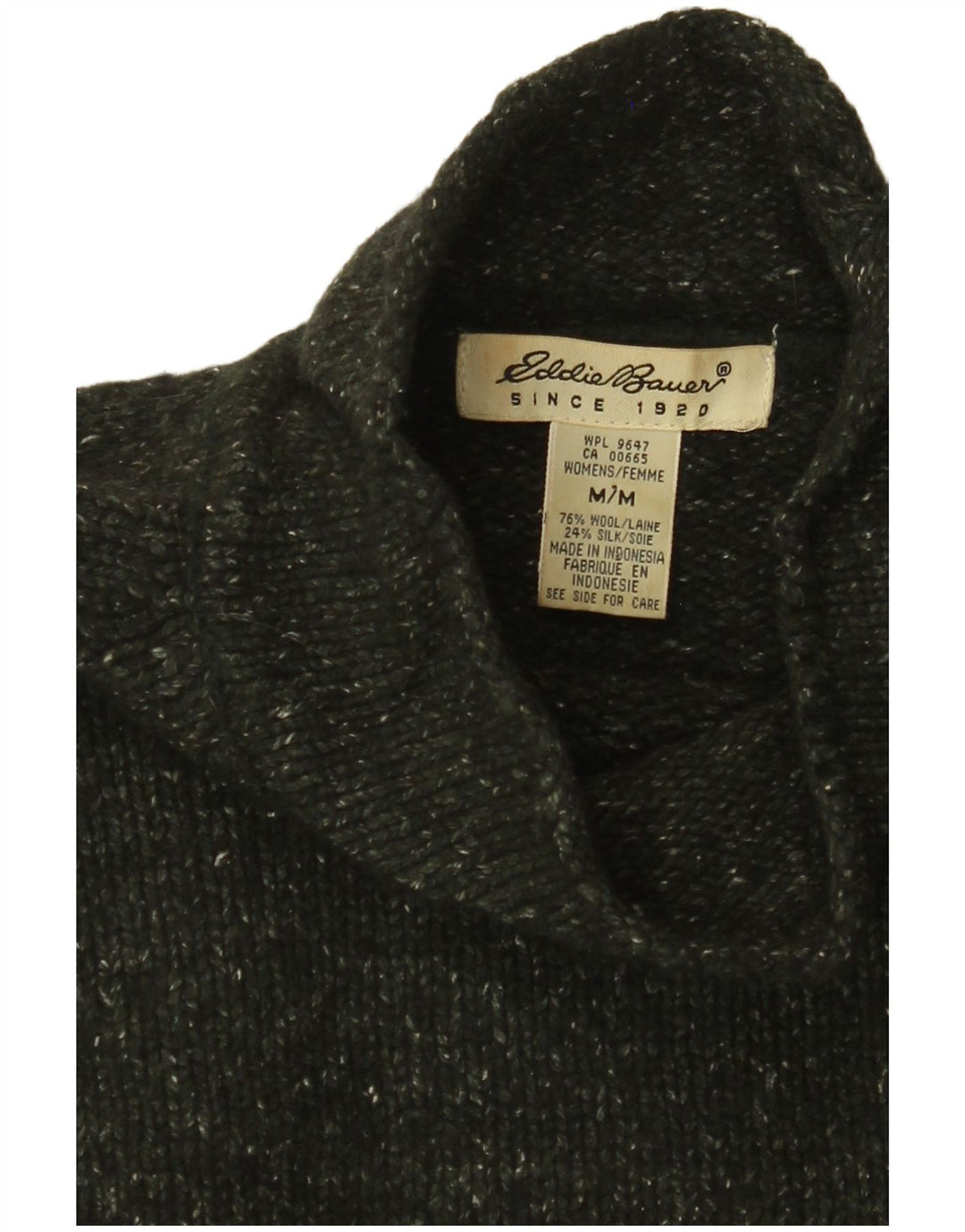 EDDIE BAUER Pulover cu gât țestoasă pentru femei UK 14 Medium Kaki Pete