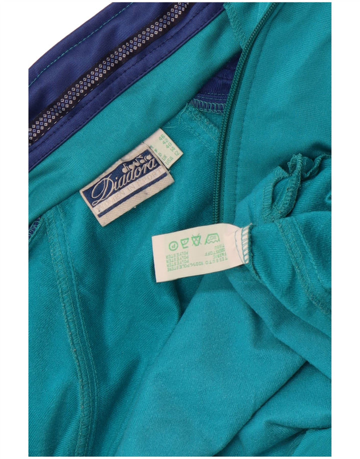 Jachetă de trening supradimensionată pentru femei Diadora UK 14, mare, verde, colorblock