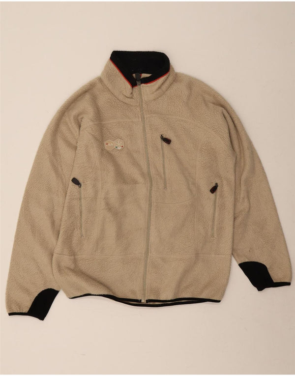 Jachetă fleece pentru bărbați Fila UK 40, mare, bej, poliester