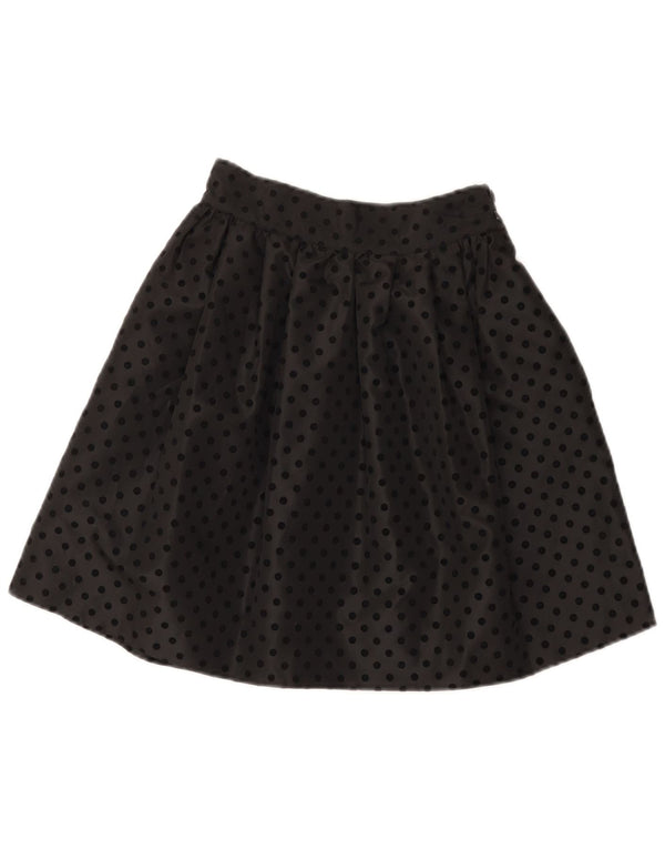 BASILE Womens High Waist A-Line Skirt IT 42 Medium W24 Black Polka Dot