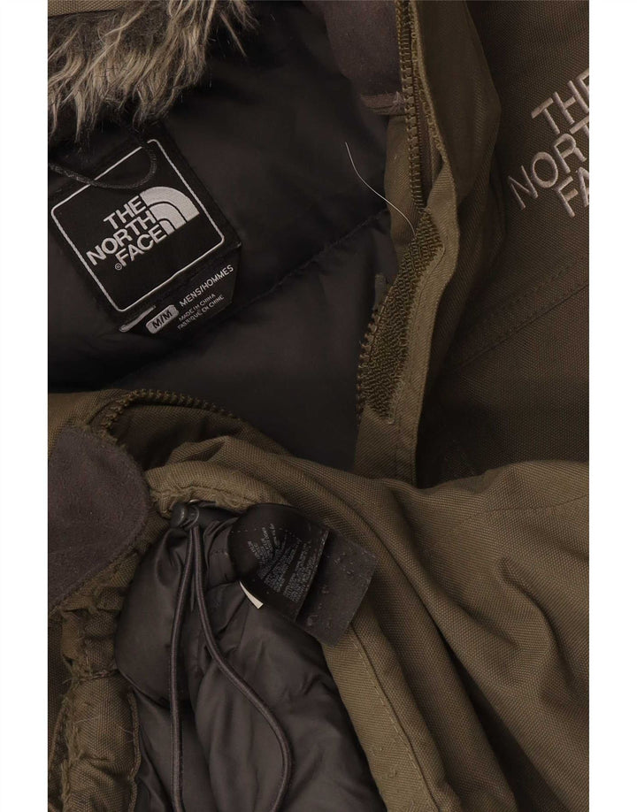 Jachetă căptușită cu glugă The North Face pentru bărbați UK 38 Medium Khaki Nylon