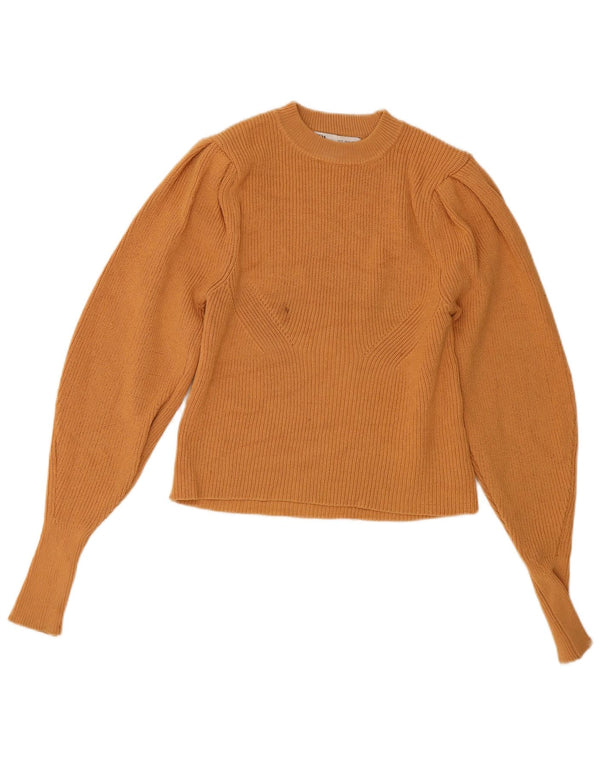 Pulover de damă Zara Crop Crew Gate UK 10 mic maro viscoză