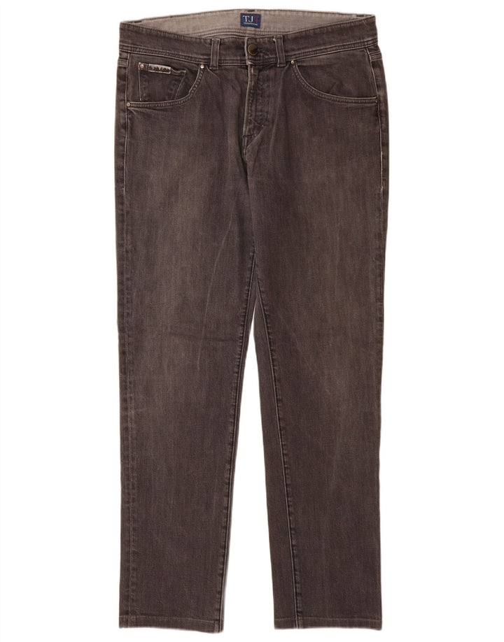 Trussardi blugi slim pentru bărbați W35 L32 bumbac gri