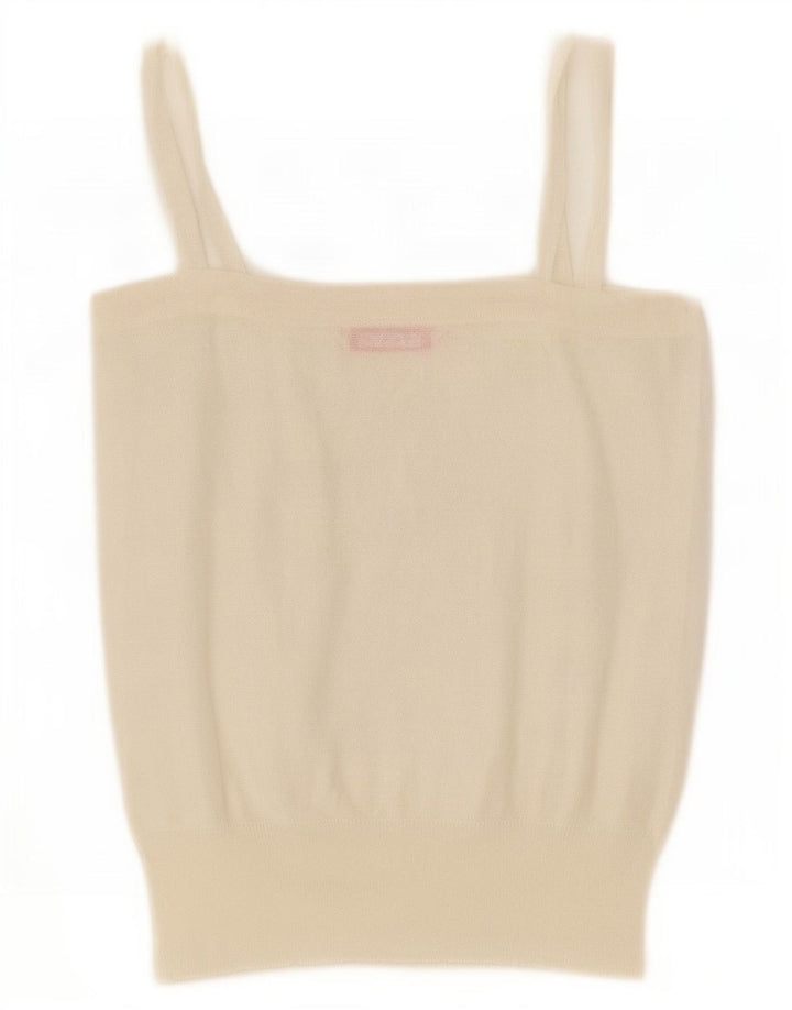 Top tricot vintage pentru femei UK 14 Large White