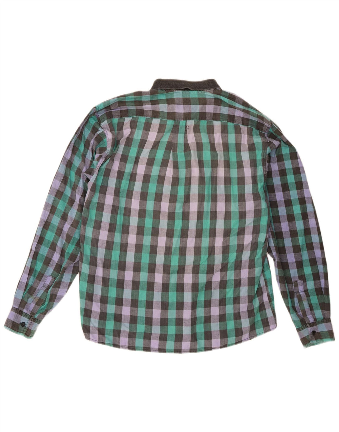 Cămașă Vintage pentru bărbați XL, bumbac vichy multicolor