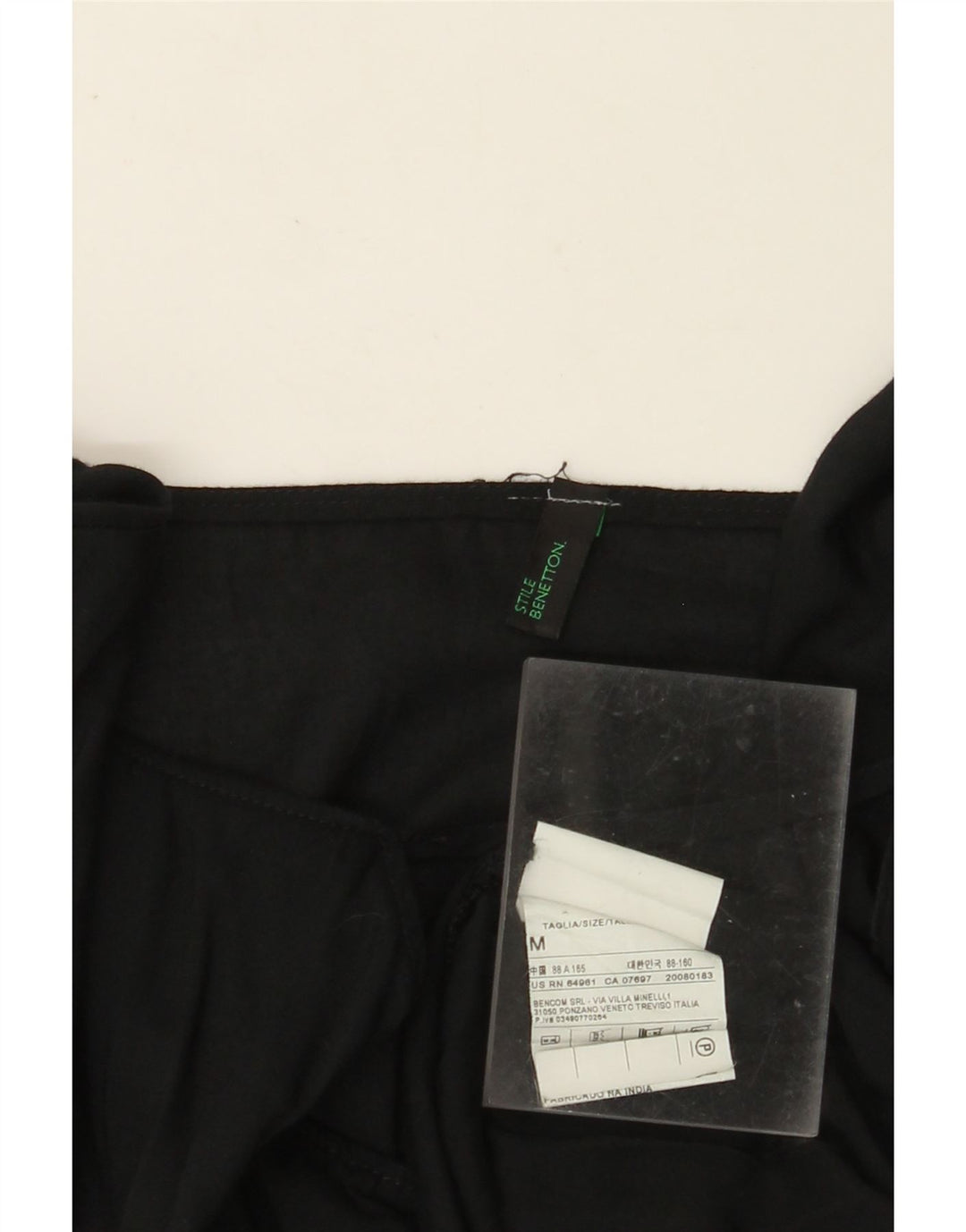 Bluză cu mânecă lungă pentru femei BENETTON UK 14 Medium Black Viscose