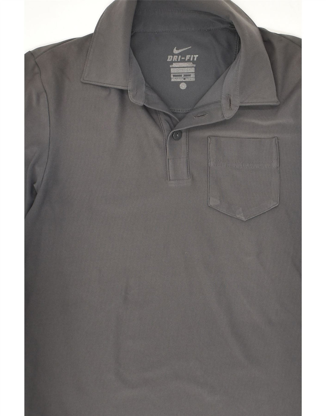 NIKE Boys Polo Shirt 8-9 Years Small Grey Polyester | Vintage Nike | Thrift | Second-Hand Nike | Used Clothing | Messina Hembry 