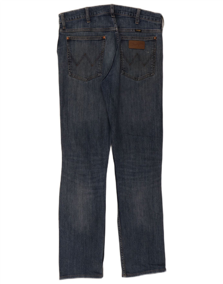 WRANGLER Mens Slim Jeans W33 L30 Blue Cotton
