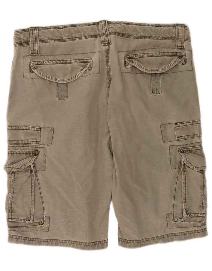 Pantaloni scurti cargo vintage pentru bărbați IT 48 Medium W32 Kaki Bumbac