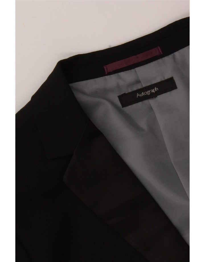 Jachetă pentru femei Marks & Spencer Autograph cu 2 nasturi, UK 10, negru