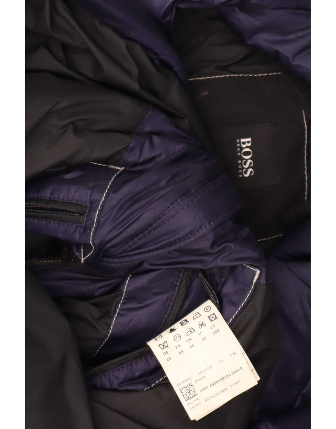 Jachetă căptușită pentru bărbați Hugo Boss EU 48 Medium Bleumarin Poliester